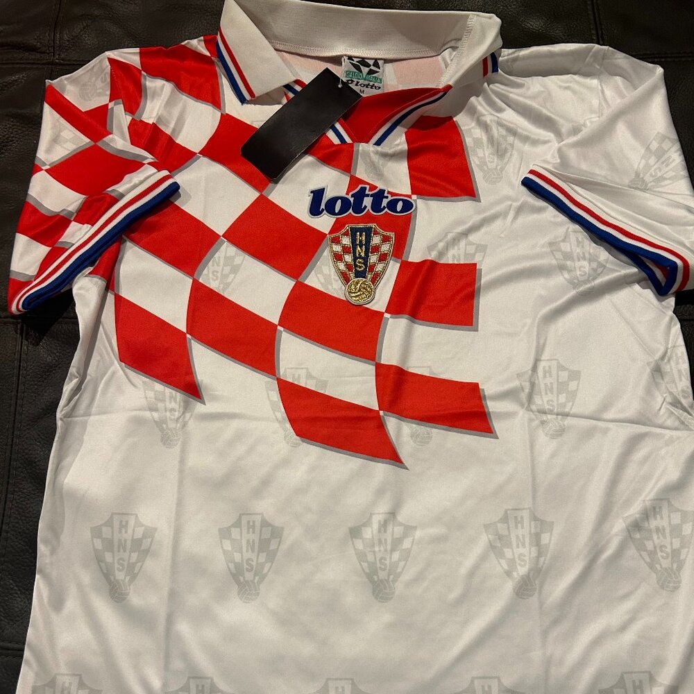 1990s Retro CROATIA National Team WORLD CUP Men's JERSEY Sz M,L,XL,2X New w tags